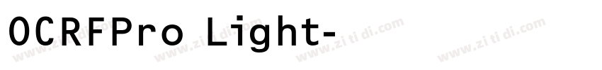 OCRFPro Light字体转换
